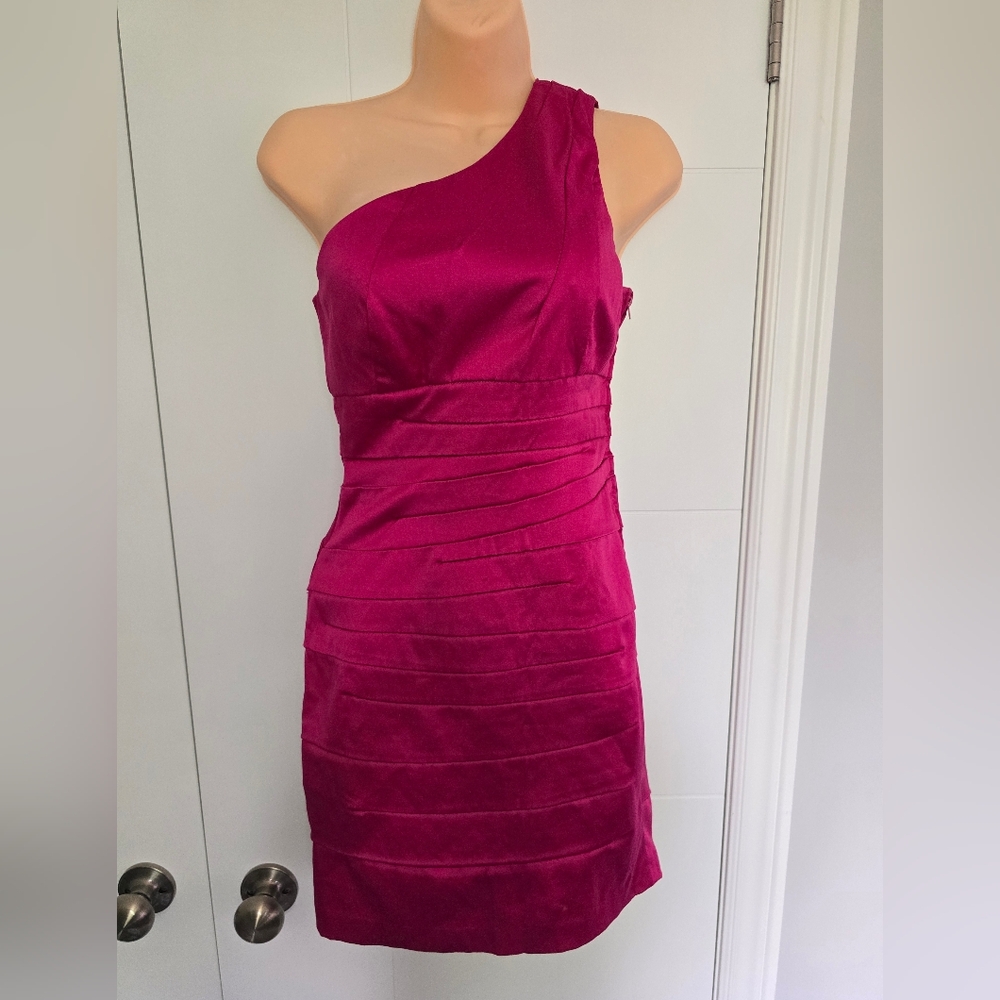 Vintage Dynamite One-Shoulder Pink Dress